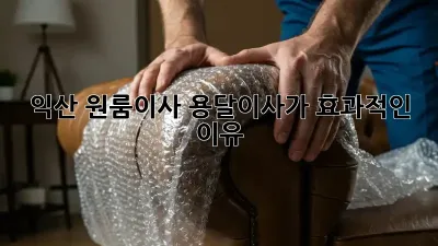 익산 원룸이사, 용달이사가 효과적인 이유!