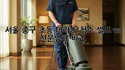 서울 중구 초동 테라스 청소, 셀프 vs 전문업체 비교